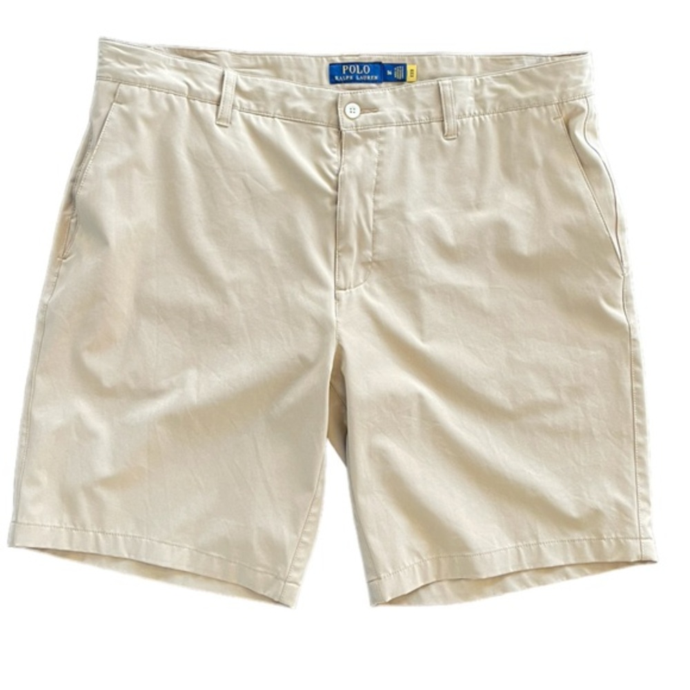POLO RALPH LAUREN Performance Shorts Moisture Wicking Golf Tan Classic Size 36